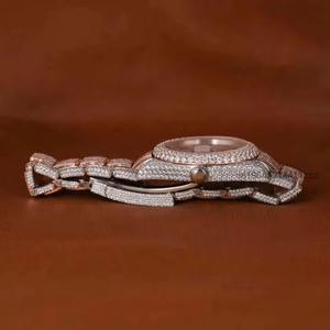 Montre Moissanite Diamant Iced Out pour Homme, Style Hip Hop Tendance, Mouvement Quartz Étanche, Montre-Bracelet de Mode - Product Image 5