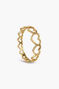Custom 14K Solid Gold Heart Shape Stackable <b>Ring</b> Dainty Minimalist Modern Solitaire Everyday Wear Fine Jewelry B2B Factory Price - Product Image 3