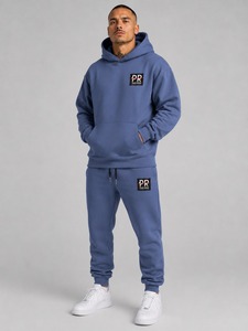 Survêtements d'hiver personnalisés OEM, style streetwear, à capuche, imprimés, ensemble 2 pièces, sweat-shirt à capuche, pantalon de survêtement en coton, décontracté pour hommes - Product Image 4