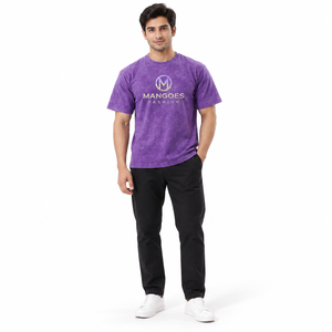 Camiseta de Verano Unisex de Alta Calidad, Estilo Vintage con Lavado Ácido, Cuello Redondo Amplio, 100% Algodón, Manga Corta, Corte Holgado, Ecológica - Product Image 1