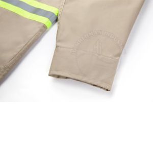 Chemise de soudage ignifuge FR, best-seller, haute visibilité, classe 2, beige, avec bandes réfléchissantes, manches longues - Product Image 3