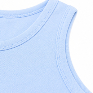 Custom Light Blue Women <b>Crop</b> Tank <b>Top</b> Sleeveless Yoga Gym Fitness Activewear OEM Wholesale Sportswear Cheap Price Custom - Product Image 6