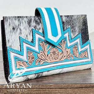 Women Luxury 2026 Handmade Genuine Cowhide Leather <b>Wallet</b> Floral Tooled Clutch Stylish Card Holder Organizer Perfect for Unisex - Product Image 1