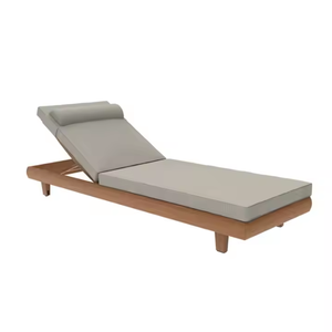 Teak Adjustable Sun Lounger with Sunproof <b>Cushion</b> for Garden Pool and Beach Use Super Comfortable Sunbed for Sale - Product Image 1