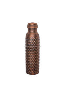 Vaso de Cobre Martillado Antiguo de 34 oz, Ecológico, Desechable, Recipiente de Cobre Puro Ayurvédico para Beber - Product Image 3