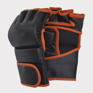 Gants de MMA en cuir personnalisés en gros, à paume ouverte, sans doigts, pour grappling, sparring, entraînement au sac de frappe, équipement d'arts martiaux OEM - Product Image 2