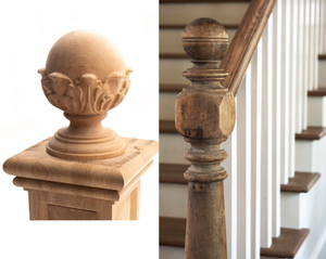 Componentes de Escalera de Madera: Capuchón de Peldaño Esférico de Diseño Interior Clásico Personalizado, Roble Blanco, Ecológico, Duradero, Seguro, Fácil Instalación, 1 Unidad - Product Image 5