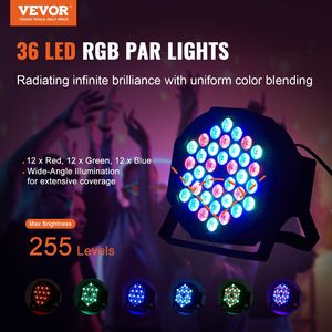 36LED RGB PAR Light 7 Mode fascio DMX luce da discoteca per interni 4-Pack luci da palco per spettacoli teatrali - Product Image 2
