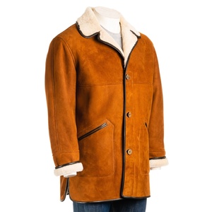 Veste en cuir pour homme, nouvelle production, très demandée, en fourrure de mouton et sherpa, pour l'hiver, en vente en gros. - Product Image 1