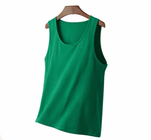 Débardeur de sport décontracté pour hommes en coton tricoté 100% respirant à séchage rapide, col rond, pour la gym et la course à pied - Product Image 6