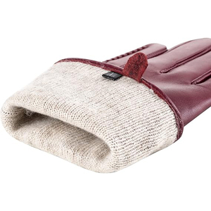 Gants longs en cuir pour femmes avec détail nœud et doublure en polaire pour l'élégance des soirées d'hiver - Product Image 2