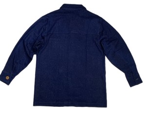 Custom made Denim jacket acid wash with spackles Blue washed coat Casual <b>jeans</b> jacket twill <b>button</b> down and collar down shirt - Product Image 4