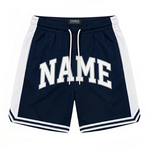 <b>Men's</b> Basketball <b>Shorts</b> Custom <b>Patch</b> Embroidery – Quick Dry High Quality Heavy Mesh With Pockets - Product Image 1