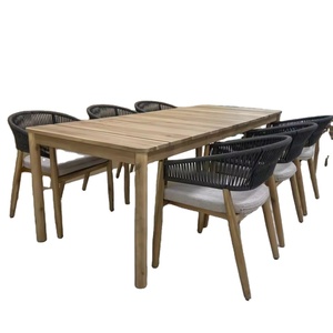 Ensemble de table à manger moderne et minimaliste Meubles de restaurant en bois de teck durables essentiels pour la cuisine Fabriqué au Vietnam - Product Image 4