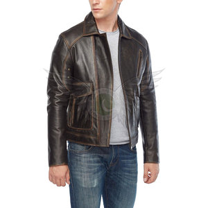 Casual Streetwear Men’s Modern Leather <b>Jacket</b> <b>Slim</b> <b>Fit</b> Urban Wear Lightweight Winter Casual Stylish Men Fashion Leather <b>Jacket</b> - Product Image 6