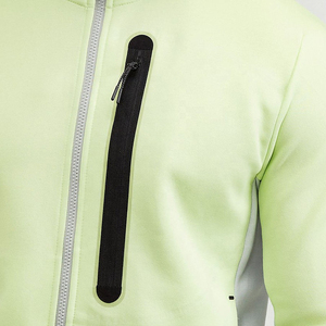 Nouvel ensemble de jogging deux pièces 2026 haut de gamme personnalisé avec logo, en molleton technique de coton, comprenant un sweat à capuche zippé et un pantalon de jogging, idéal pour le streetwear et le sport. - Product Image 5