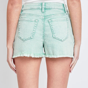 Shorts de Mezclilla de Cintura Alta con Lavado Ácido para Mujer, Transpirables, Ecológicos, de Secado Rápido, 100% Algodón, a la Moda, Súper Sexys, con Agujeros - Product Image 4
