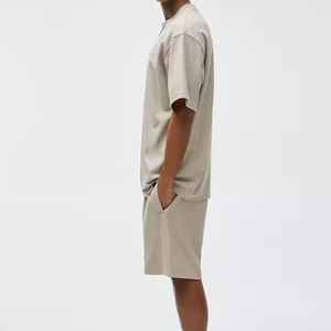 Ensemble de shorts décontractés respirants pour hommes, été, séchage rapide, t-shirt à manches courtes, ensemble de survêtement 2 pièces - Product Image 2