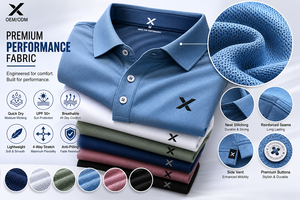 Polo de sport et de golf pour hommes X Sports City, manches courtes, tissu performant, multicolores, respirant, logo personnalisé, vêtements de sport, vente chaude - Product Image 3