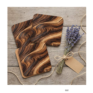 Vintage Rustic Round Heavy Duty Wooden Coasters Commercial Barware Hot Drink Tabletop for Restaurants Decorative Placemats Pads - Product Image 1