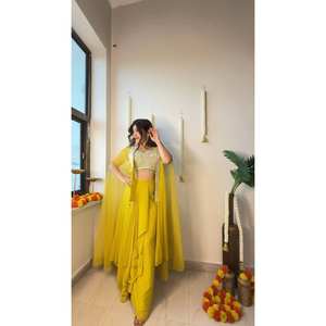 Set Indo Western de tres piezas para mujer de diseñador para fiestas - Product Image 6