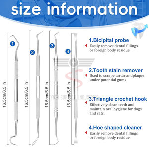 Kits Profesionales de Limpieza Dental de Acero Inoxidable con Empuñadura Ergonómica, Diseño Ligero y Reutilizable para un Fácil Uso en Clínicas - Product Image 2