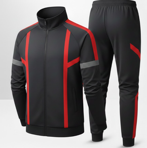 <b>Men's</b> Modern Sportswear Tracksuit Set Durable Athletic <b>Jacket</b> with Matching Jogger Track Pants for Training Running Fitness - Product Image 5