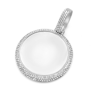 Pendentifs personnalisés D'VINS JEWELS, tendance, avec diamants de laboratoire VVS taille brillant, en or massif 18 carats, certifiés IGI, unisexe, cadeau idéal - Product Image 2
