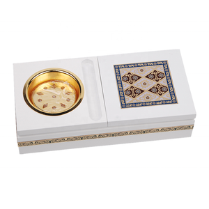Mubkhar portable de luxe en bois et métal, brûleur d'encens Bakhoor avec poignée, décoration de maison du Moyen-Orient pour le Ramadan - Product Image 6