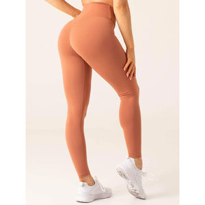 Nuevos leggings Candy Scrunch con cintura alta plegable, espalda en forma de V y leggings de moda para gimnasio y ropa deportiva para mujer. - Product Image 3
