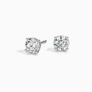 Pendientes de Diamante Redondo Cultivado en Laboratorio con 4 Puntas, Oro Amarillo Sólido de 14K, 18K, 22K, VVS, VS, SI, D a G, Joyería Fina de Lujo, Regalo, OEM, ODM - Product Image 2