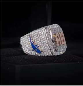 Anillo de Moissanita Unisex de Lujo Chapado en Plata de Ley 925, Diseño Clásico Solitario, Gema Brillante, para Propuesta de Matrimonio - Product Image 3