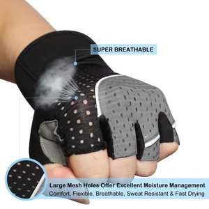 Breathable Shock Absorbing Fingerless Gym <b>Gloves</b> for Men Women Workout Fitness Exercise <b>Training</b> for <b>Weight</b> Lifting - Product Image 3