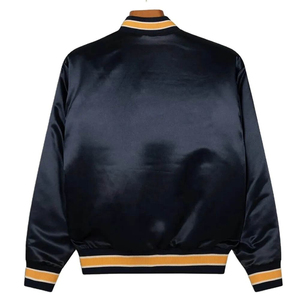 Wholesale Custom Men's Satin Windbreaker <b>Jacket</b> Plus Size <b>Waterproof</b> Knitted With Breathable Button Closure For <b>Winter</b> - Product Image 5