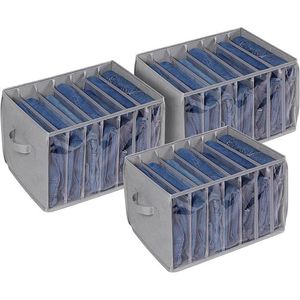 Organizzatore per Armadio con 7 Scomparti Trasparenti per Pantaloni e Maglioni, Divisorio per Vestiti con Pannello di Supporto - Product Image 1