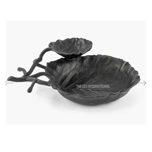 Bol à dattes en métal de luxe islamique pour le Ramadan, décoration de table, plat de service arabe pour fruits secs, centre de table pour la maison - Product Image 4