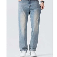 Jeans en denim droits surdimensionnés pour hommes, différents styles, brodés, respirants, en coton, personnalisés, prix abordable
