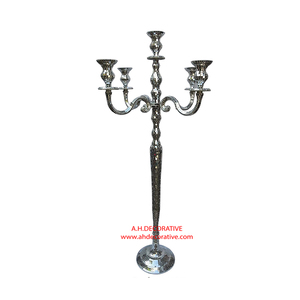 Elegant <b>Silver</b> Plated Tall Candelabra Home Decor Design Nickel Plated Handmade <b>Candlestick</b> Pillar Holder for Wedding Centerpiece - Product Image 2