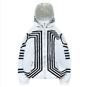Rainbow <b>Spray</b> Custom Windproof Casual Blank Rain Y2k Style Jacket Outdoor Windbreaker Parka Baggy Windbreaker Jacket for Men USA - Product Image 3