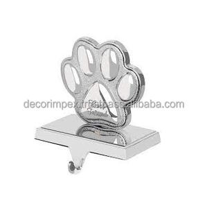 Christmas Silver Paw Dog Shape Stocking Holders for <b>Fireplace</b> <b>Mantel</b> Hooks Christmas Stocking Hangers for <b>Mantel</b> Hot Selling - Product Image 1