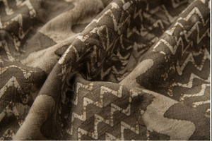 Tissu imprimé en chevron aux tons terreux, vente en gros, textile en coton texturé à motif zigzag pour ameublement, coussins et décoration intérieure - Product Image 2