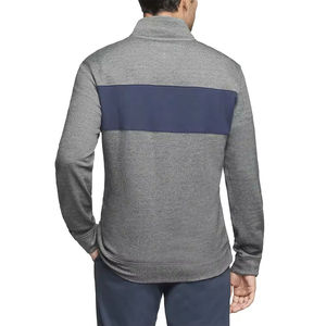 Best Selling Dark Grey Color Men's Wear Hoodies 100%Cotton <b>Fabric</b> Long Sleeve Ribbed Cuff Design Half Zipper Pullover Sweatshirt - Product Image 3
