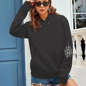 Sudadera con Capucha ROMEO INDUSTRY para Mujer, Estilo Y2K, con Bolsillos, Mezcla de Algodón, Suave, Cómoda, Transpirable, Informal, Otoño/Invierno - Product Image 4