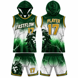 Hooded Plus Size Unisex 7V7 American <b>Football</b> Uniforms Custom 7-on-7 100% Polyester Breathable Digital <b>Print</b> Sleeveless - Product Image 1