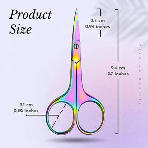 Rainbow Manicure <b>Scissors</b> Stainless Steel Sharp Blade Round Handle Beauty Tools <b>for</b> <b>Nail</b> Care Adults New Design - Product Image 2