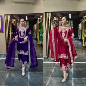 Ensemble de costume Punjabi brodé pour femmes Gitanjali - Product Image 5