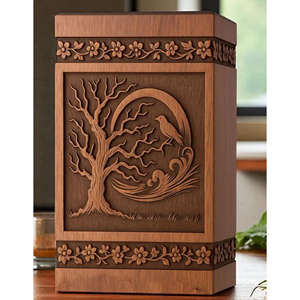 Exclusive Wooden Urn for <b>Memorial</b> <b>Keepsake</b> High Grade Wooden Cremation Urn Supplier by AYAANS - Product Image 5