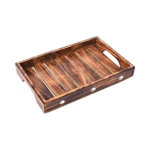 Bandeja de Madera para Servir con Asa, Multiusos, Colorida, para Servir Té y Café, Disponible al Precio Más Bajo para la Venta - Product Image 6