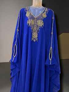 ชุดคาฟตันผ้าชีฟองดูไบสุดหรูสำหรับผู้หญิง ชุดคลุมยาวแบบเอไลน์ เรียบหรู เหมาะสำหรับงานเลี้ยงรอมฎอนและอีด - Product Image 4