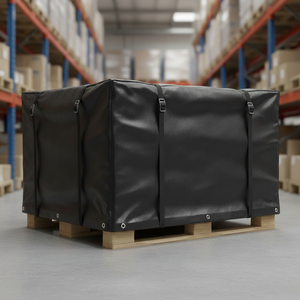 Bâche de protection transparente en PE pour palettes d'entrepôt, robuste, pour l'emballage et la protection des palettes en entrepôt - Product Image 5